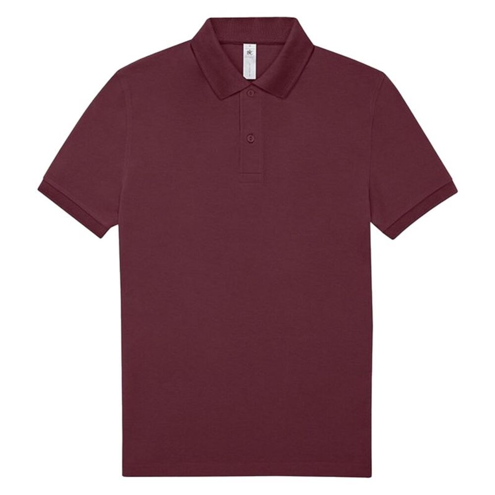 B&C Mens Polo Shirt / Burgundy